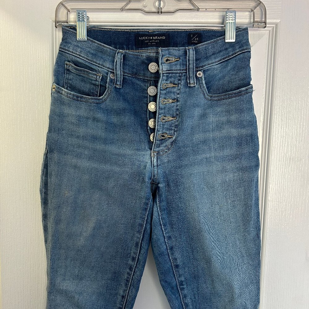 Lucky Brand High Rise Skinny Ankle Jean Size 0/25 - Picture 7 of 7